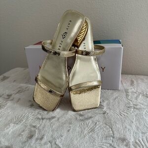 Katy Perry Collections Metallic Gold Heels